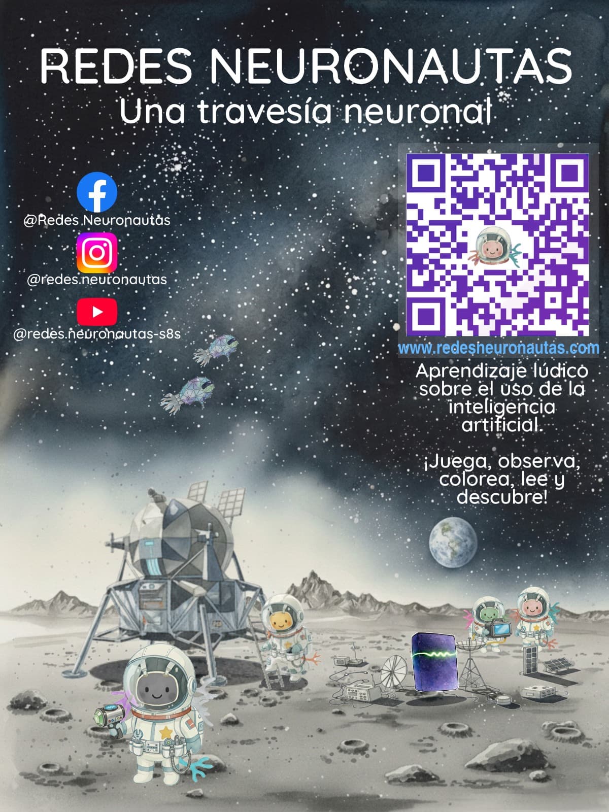 Flyer de Lanzamiento de "Redes Neuronautas. Una travesía neuronal"