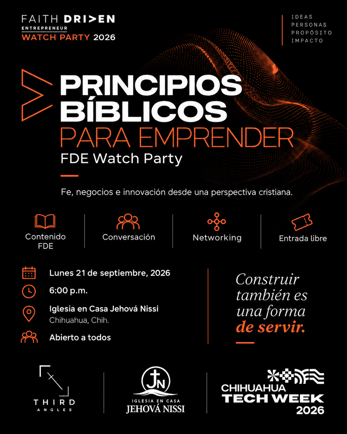 Flyer de Principios Bíblicos para Emprender